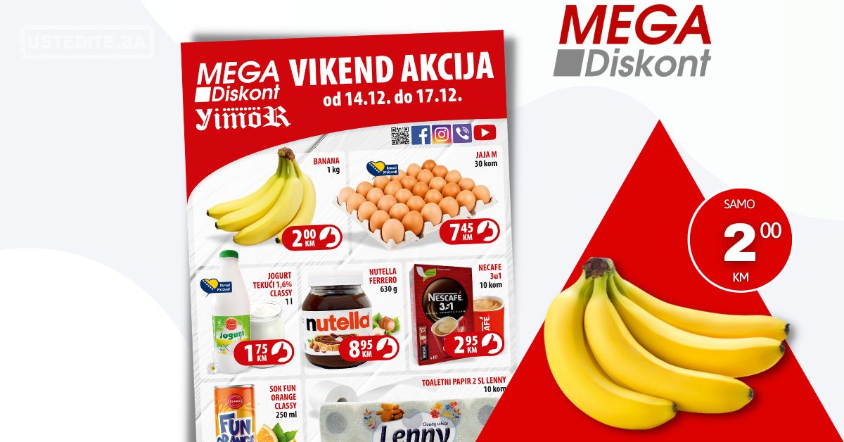 Mega Diskont Vikend Akcija 14 17 12 2023 Ustedite Ba