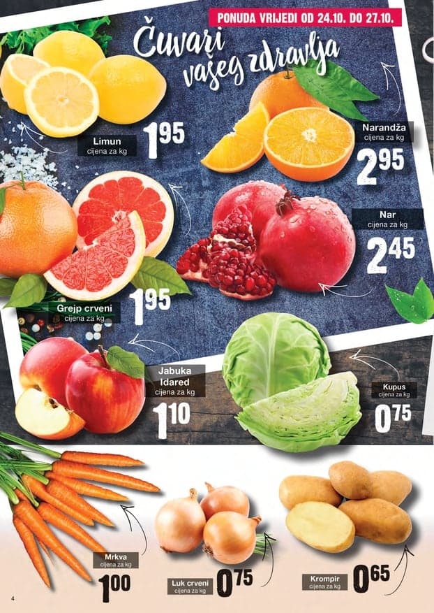 mercator akcijski katalog snizenje voca i povrca.