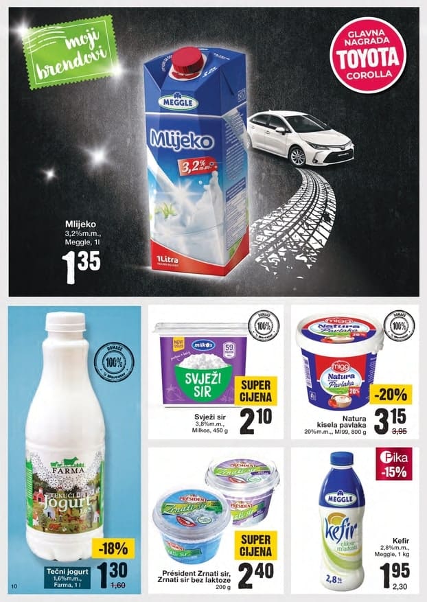 mercator akcijski katalog . mlijeko i mlijecni proizvodi.