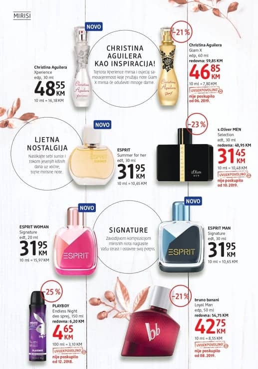 Christina aguilera kao inspiracija. Koji je vas omiljeni parfem? Novo u ponudi Esprit. snizenje parfema 25%.