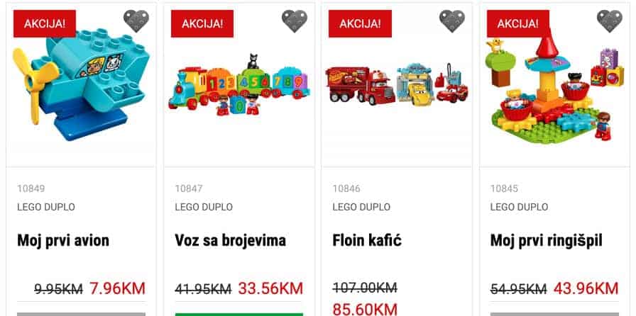 LEGO DUPLO, Novi artikli Tropski otok akcija