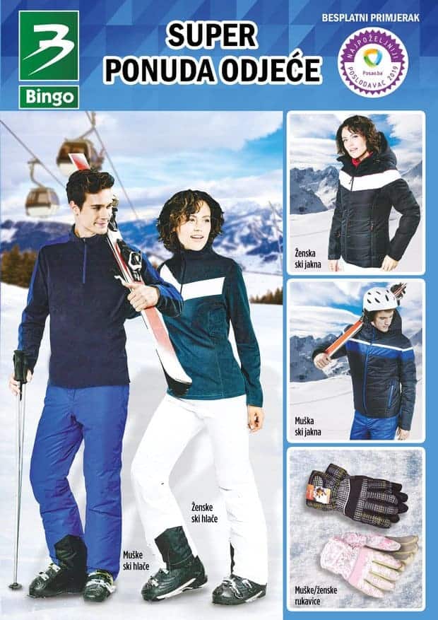 U Bingo trgovinama potražite veliki izbor ženskih bundi, kaputa, ski muških i ženskih hlača i jakni. Iz ponude izdvajamo i rukavice, šalove, torbe i još mnogo mnogo toga. Posjetite nas! ?????
