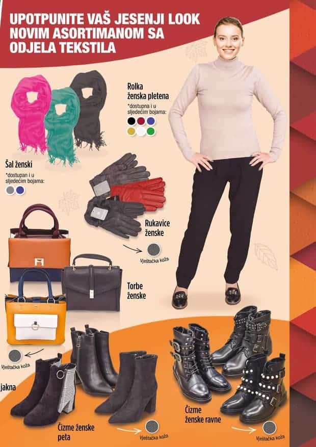 U Bingo trgovinama potražite veliki izbor ženskih bundi, kaputa, ski muških i ženskih hlača i jakni. Iz ponude izdvajamo i rukavice, šalove, torbe i još mnogo mnogo toga. Posjetite nas! ?????. hit ponuda