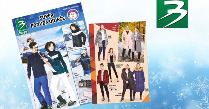 U Bingo trgovinama potražite veliki izbor ženskih bundi, kaputa, ski muških i ženskih hlača i jakni. Iz ponude izdvajamo i rukavice, šalove, torbe i još mnogo mnogo toga. Jeste li spremni za skijanje? Odličan izbor ski jakni i hlača čeka Vas u Bingo trgovinama.