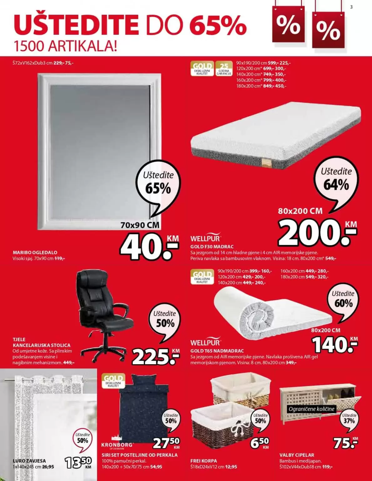 Jysk RASPRODAJA uštedite do 65! ustedite.ba