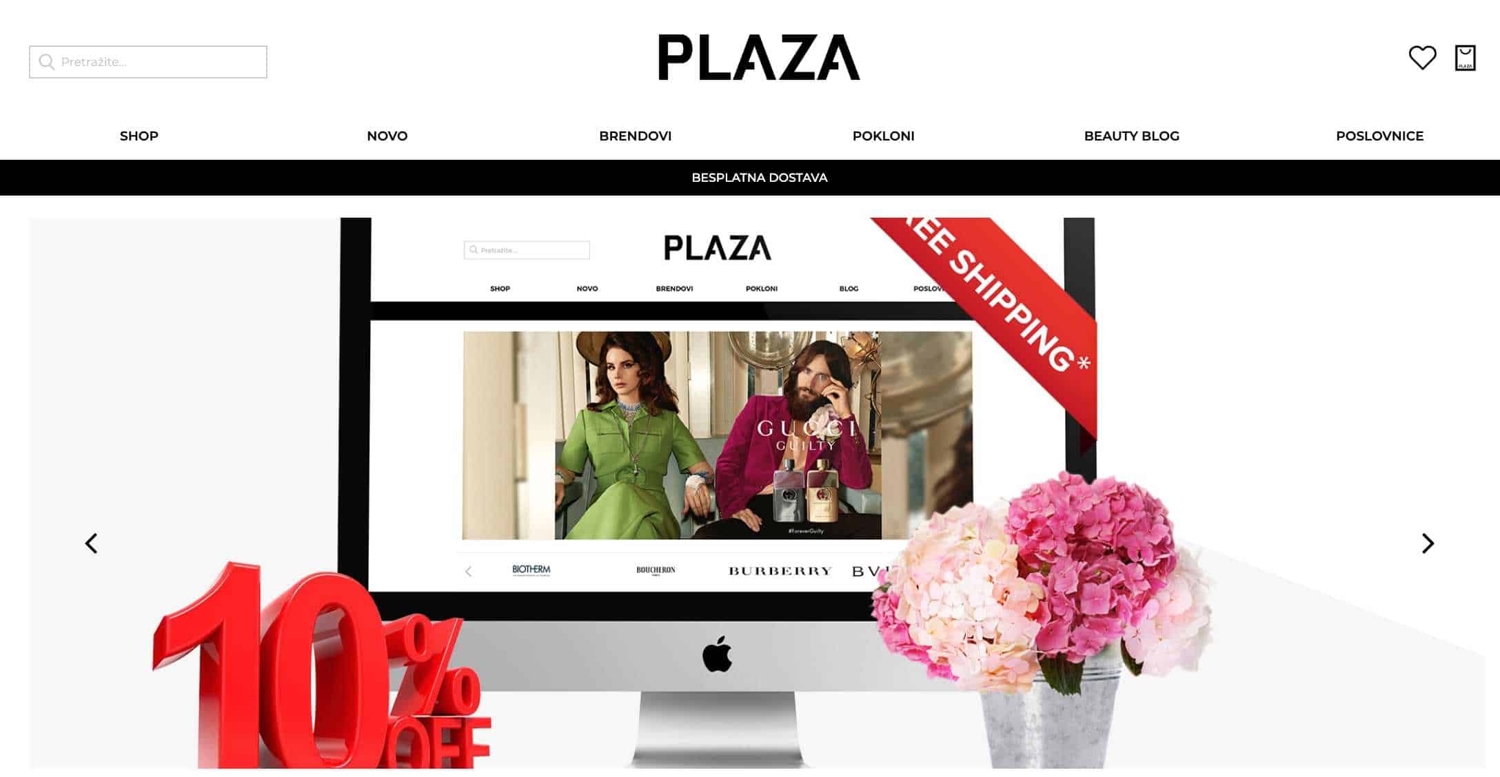 parfimerija plaza. online kupovina. korona virus