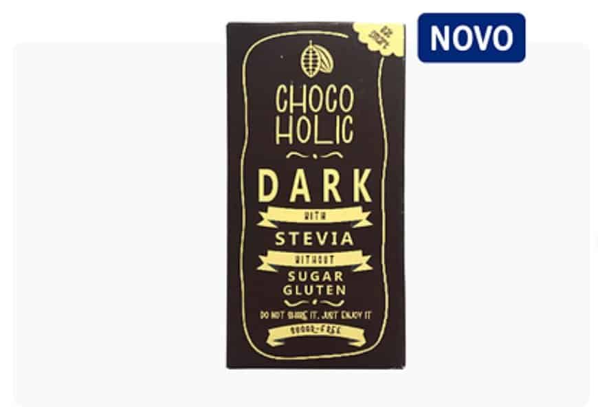 CHOCOHOOLIC, crna čokolada sa steviom bez glutena i šećera, 100 gr.