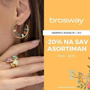 Zablistajte uz BROSWAY i ostvarite -20% popusta na sve naušnice, ogrlice i prstenove u periodu 03.10. – 04.10.