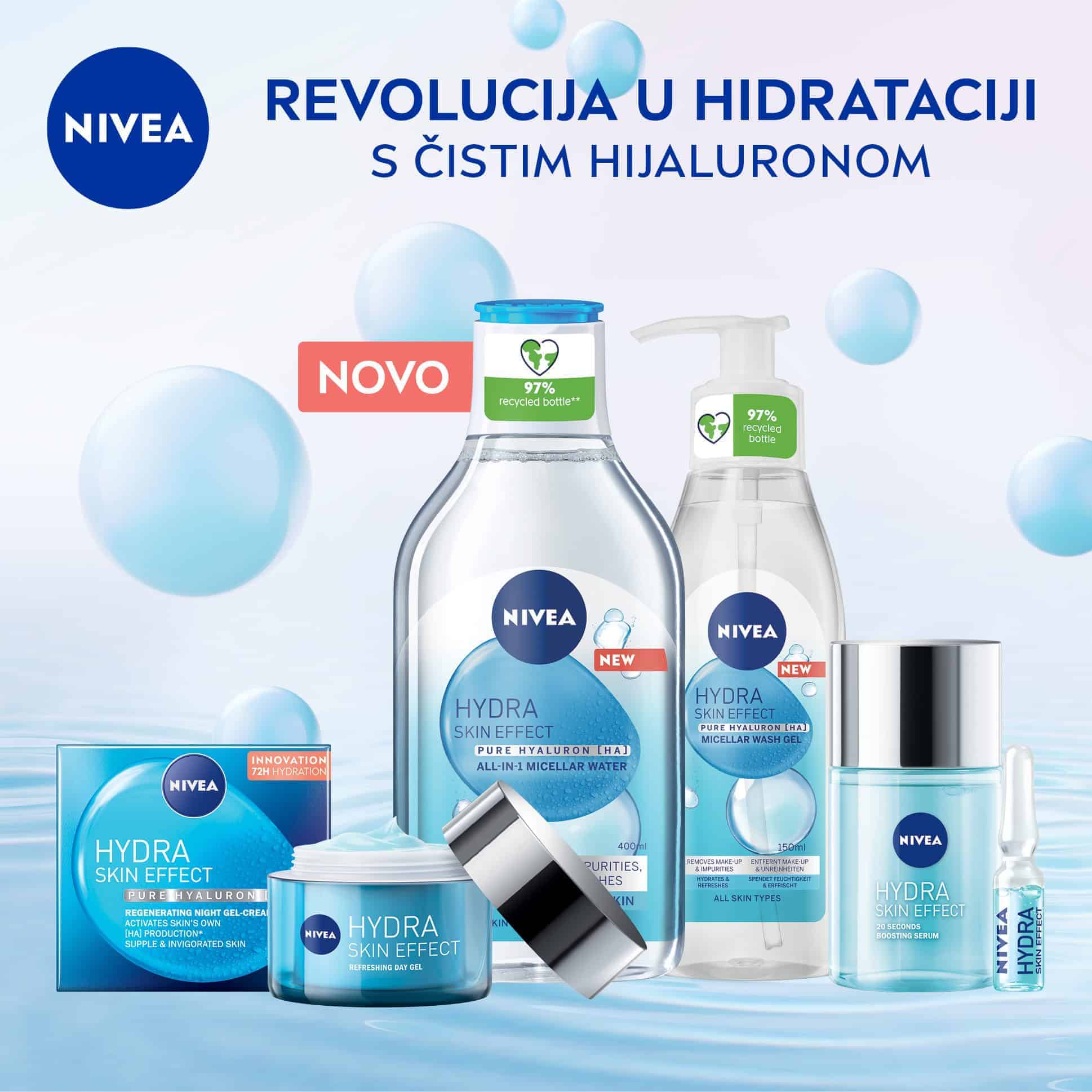 NIVEA Hydra Skin Effect, NIVEA Hydra Skin Effect ampule, NIVEA Hydra Skin Effect dnevna krema, NIVEA Hydra Skin Effect nocna krema, NIVEA Hydra Skin Effect micelarni gel
