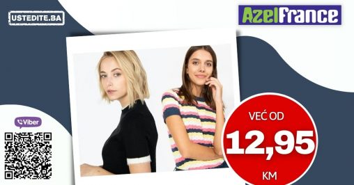 Vrijeme je da posjetite vašu omiljenu Azel France prodavnicu. Odlična proljetna ponuda vas čeka! Pronadjite Trendy knit majice različitih modela po super cijeni od 12,95 KM. 