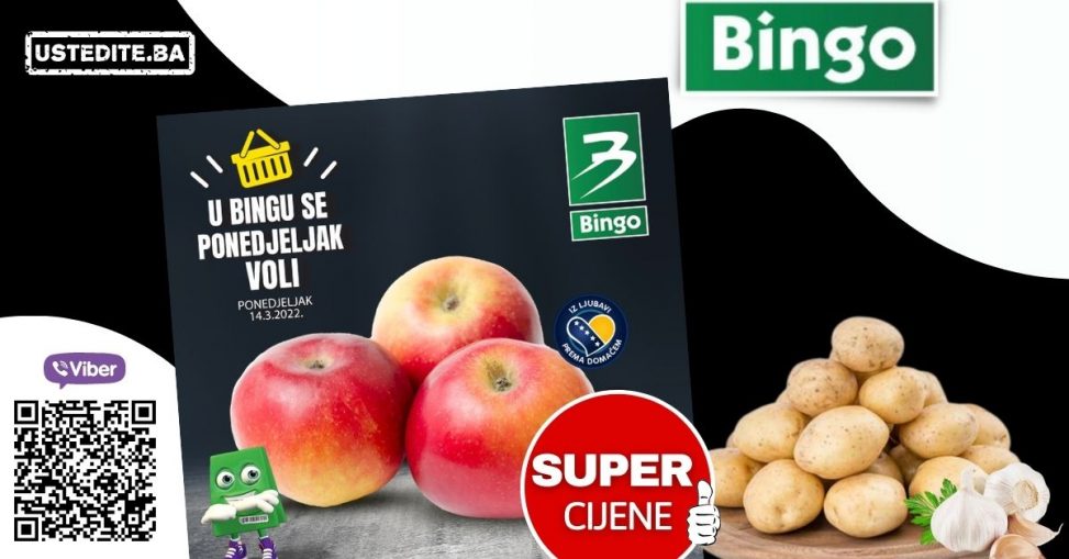 Bingo katalog donosi nam sniženje na odjelima voća i povrća! Iskoristite Bingo akciju i uštedite svoj novac.
