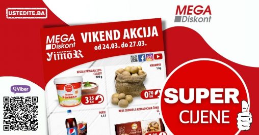 Mega Diskont donosi nam Mega dobre cijene! Tvojh omiljenih TOP 6 artikala po nevjerovatno niskim cijenama!