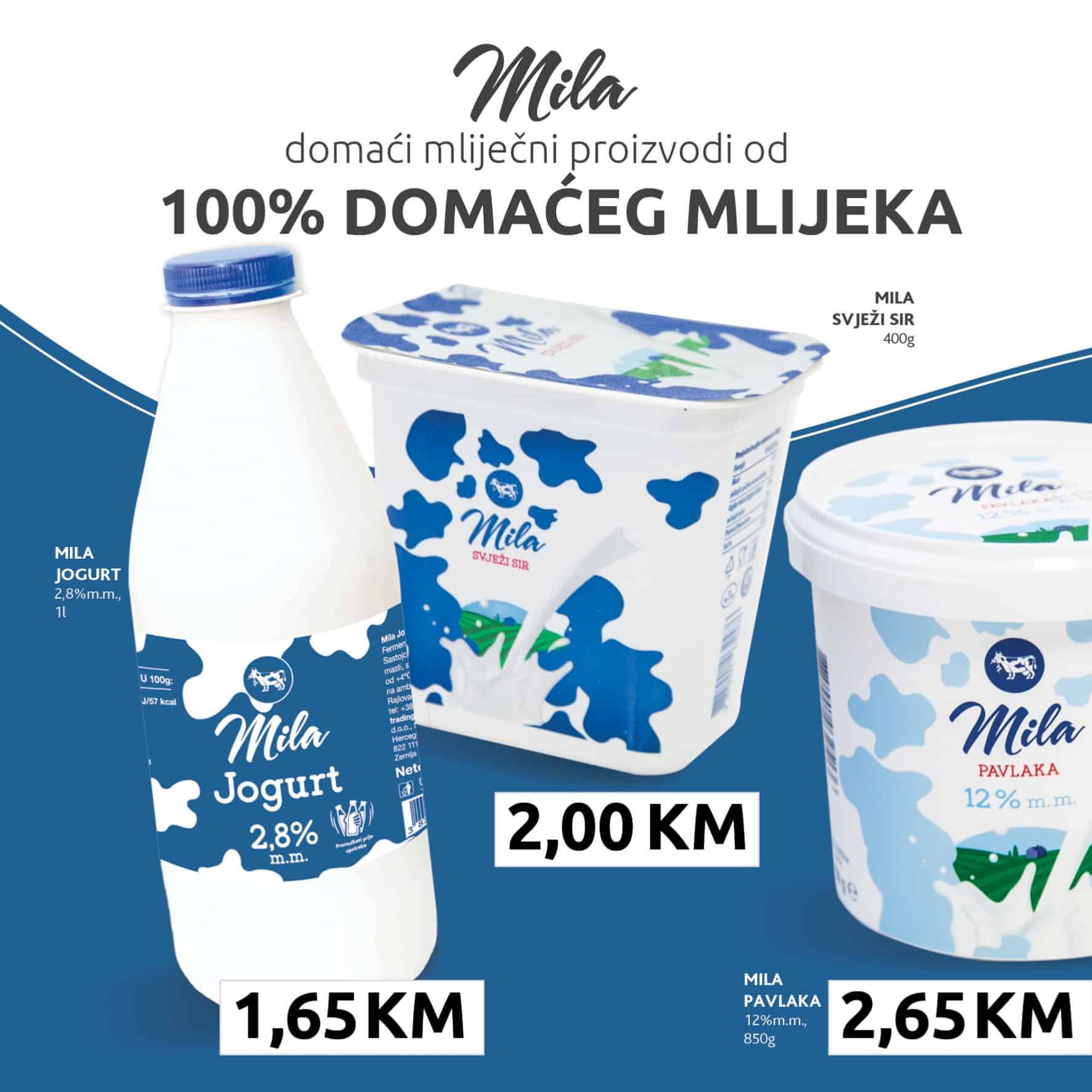 100% domaće mlijeko MIla Konzum katalog! 