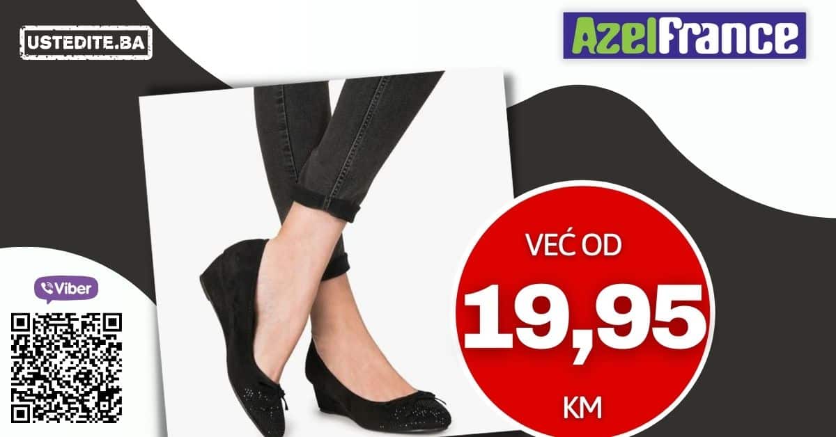 Azel france ima odlicnu ponudu obuce. Ovaj put donose nam super cijene! U Azel France prodavnicama cekaju vas sandale i cipele po cjeni od 19,95 KM! Brzo u njablizu azel france prodavnicu.