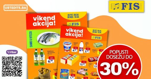 Fis vikend akcija donosi nam super ponudu na odjelu prehrane. Popusti i do 30% na odjelu Fis prehrane!