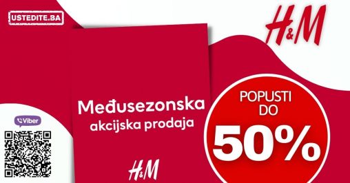 U Tvojoj omiljenoj H&M prodavnici u Banja Luci upravo je počeo proljetni popust! Ostvarite do čak 50% popusta na odabrani H&M asortiman.  Vrijeme za uživanje u šopingu je sada. Brzo  u H&M radnji u prizemlju Delta Planeta! Medjusezonska rasprodaja je počela!