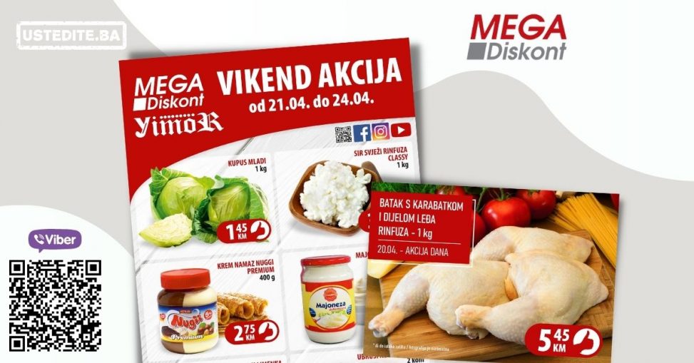 Mega Diskont ima super vikend akcijsku ponudu! TOP 6 proizvoda po TOP cijenama!