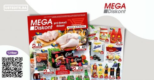 Mega Diskont kataloska akcija donosi nam sjajne akcijske cjene! Posjetite Mega Diskont prodavnice i uzivajte u snizenjima!