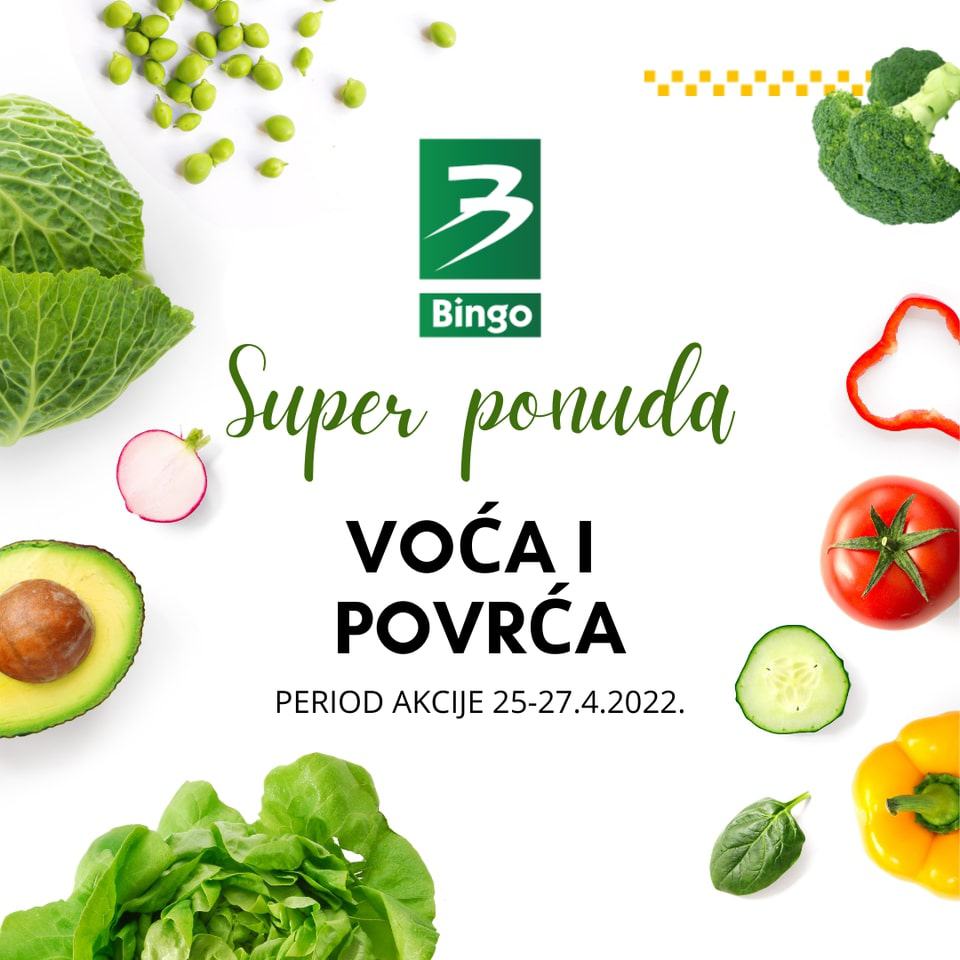 Bingo akcijska ponuda voća i povrća 25-27.04.2022. 