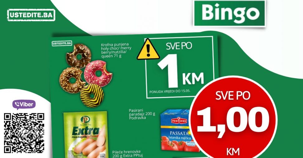 Bingo akcija SVE PO 1 KM do 15.05.2022.