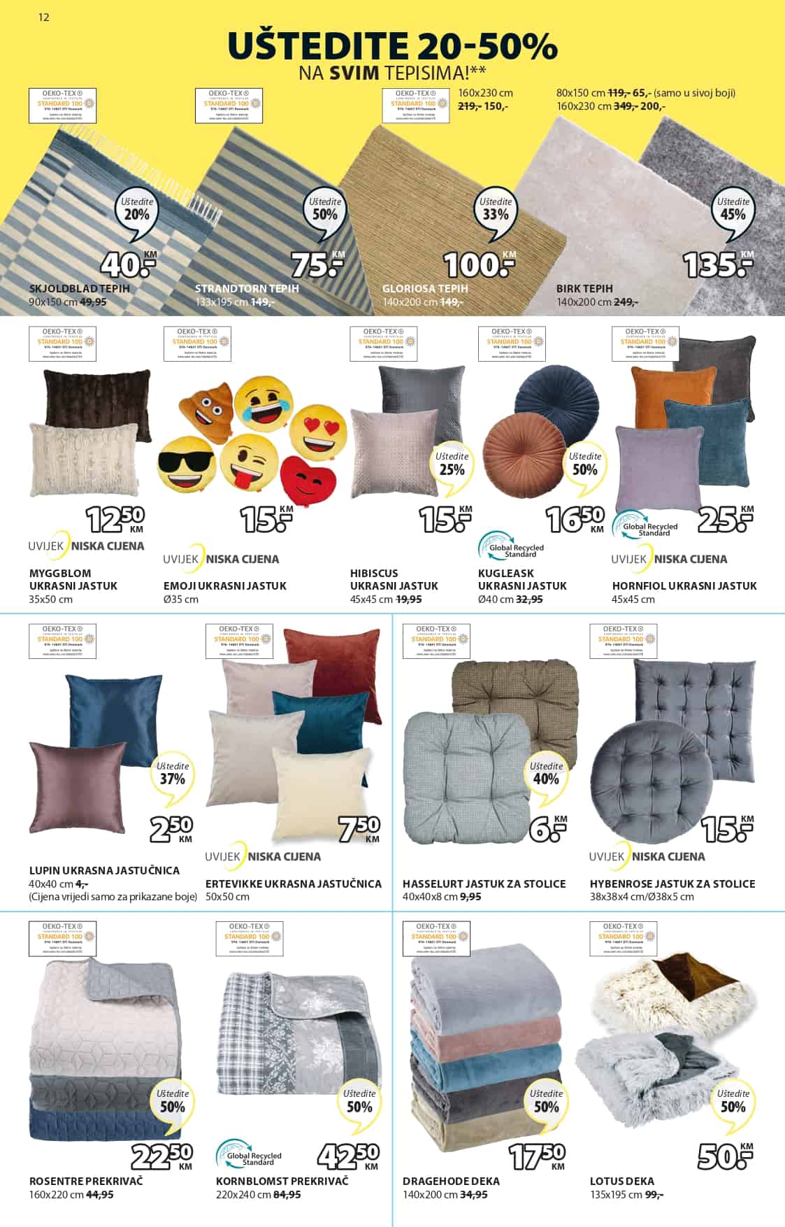 Ukrasne jastukte i bastenske jastuke potrazite u JYSK prodavnicama na sniženju!