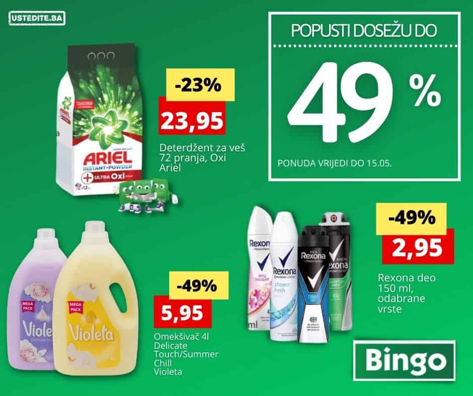 Bingo vikend akcija donosi na popuste i do 49%! Uštedite kupujuci u bingo prodavnicama! 