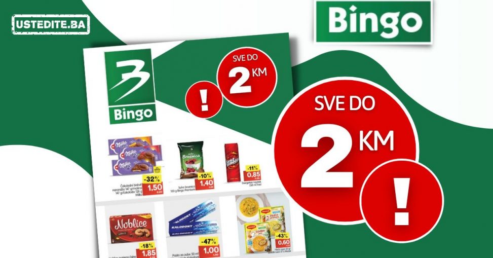 Bingo SUPER SNIŽENJE ▷【SVE do 2 KM 】JUNI 2022 akcija katalog do 03.07.2022.