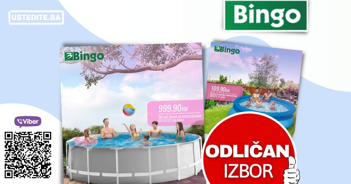 Bingo SUPER PONUDA Bazeni i oprema za bazene, JUNI 2022 akcija ~ snizenje