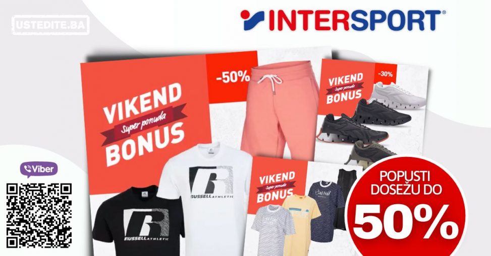 Intersport vikend akcija donosi nam popuste i do 50% na majice, patike, sportsku opremu