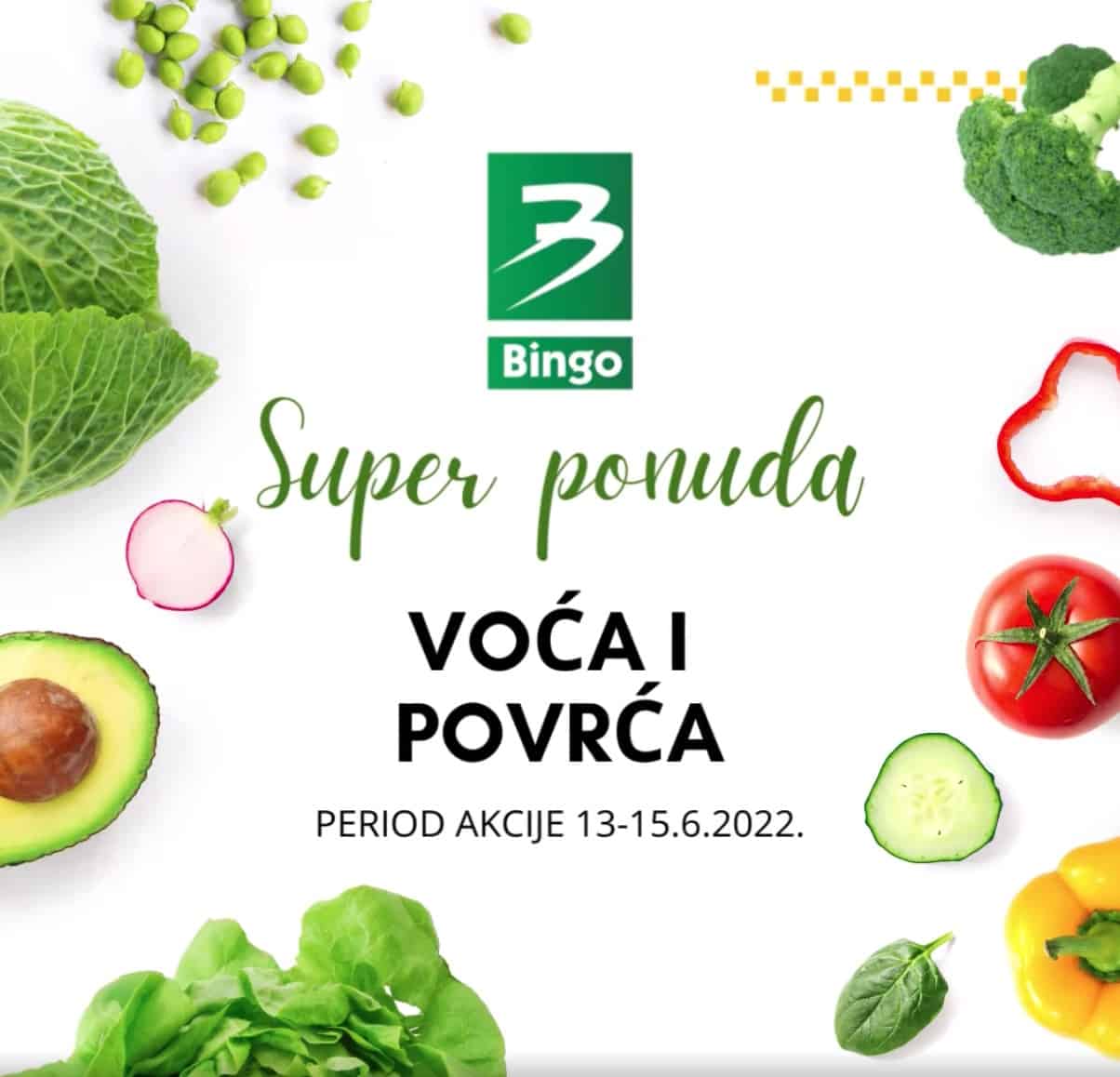 Bingo SNIŽENJE ▷【voće i povrće】 JUNI 2022 akcija ~ sniženja 13-16.06.2022. 