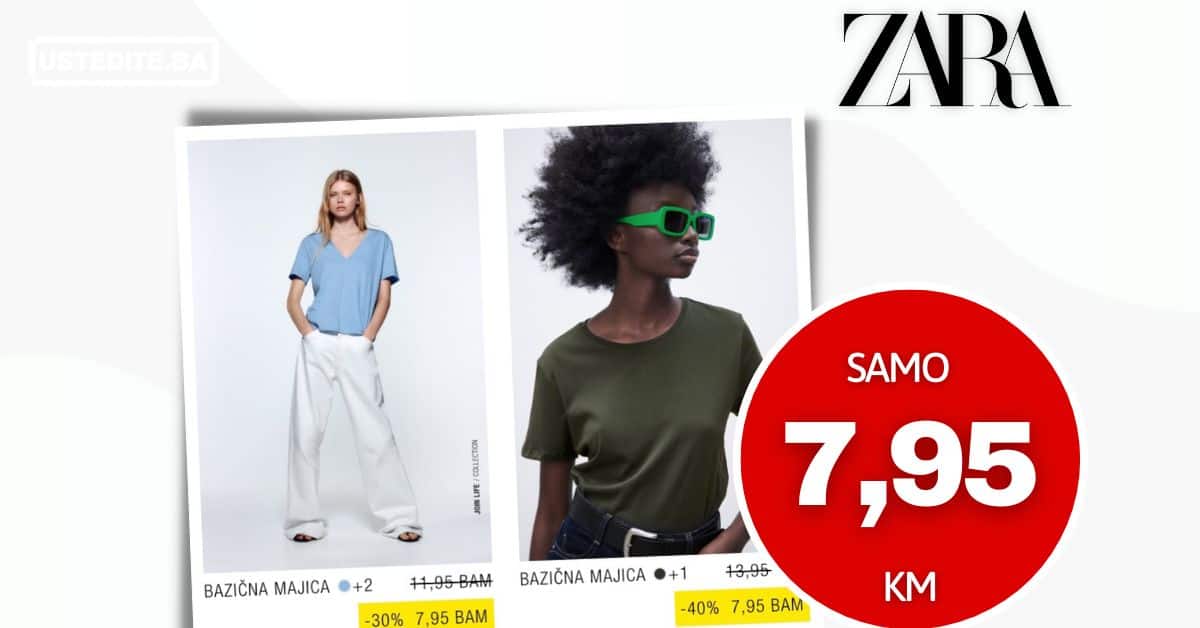 Zara majice 18 modela koje mozete kupiti za samo 7,95 KM! SUPER SNIZENJE juni 2022