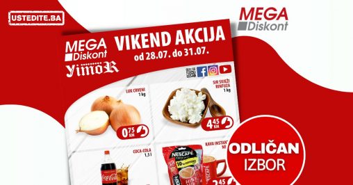 Mega Diskont vikend akcija 28-31.7.2022. katalog sniženja juli 2022