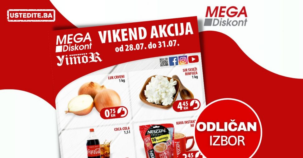 Mega Diskont vikend akcija 28-31.7.2022. katalog sniženja juli 2022