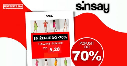 Sinsay BiH Haljine do -70%, juli 2022