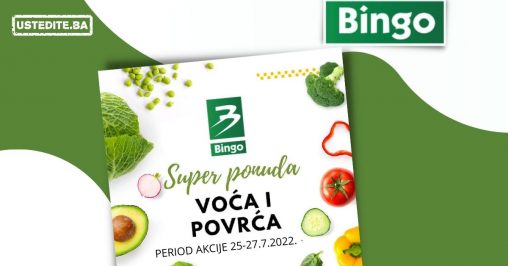 Bingo akcija VOĆE I POVRĆE 25-27.7.2022. katalog sniženja juli 2022
