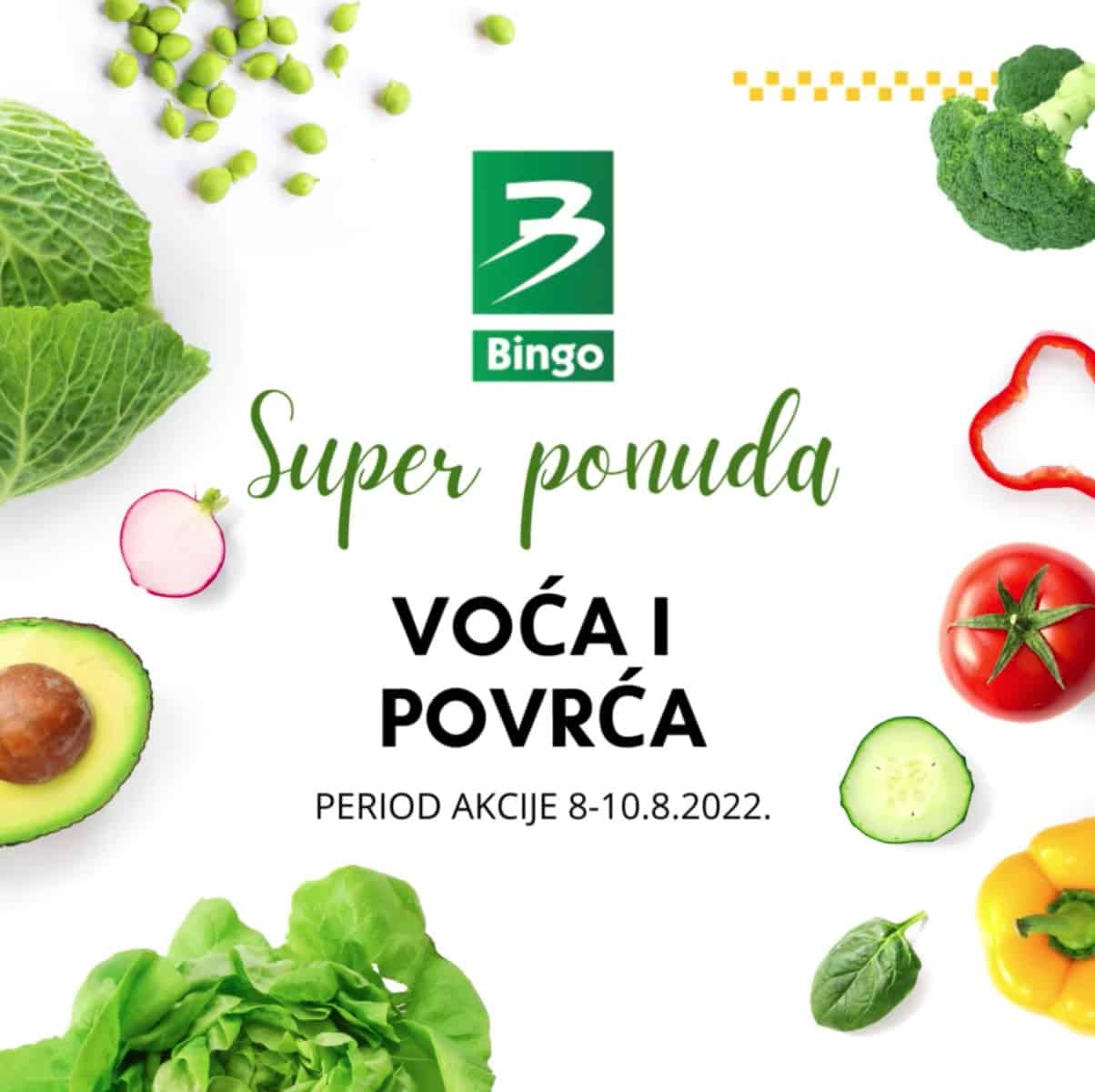 Bingo katalog voce i povrce SUPER CIJENE avgust 2022 katalog snizenja 8-10.8.2022. 