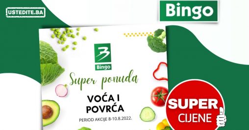 Bingo katalog voće i povrće SUPER CIJENE avgust 2022! Katalog sniženja 8-10.8.2022.