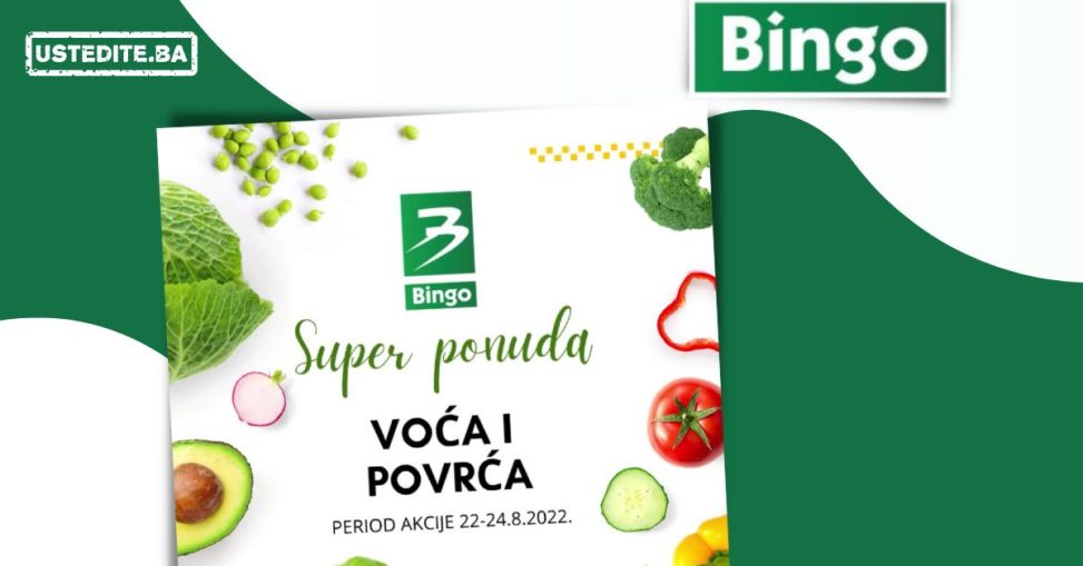 BINGO super ponuda voća i povrća 22-24.8.2022 ➤ akcija sniženja avgust 2022!