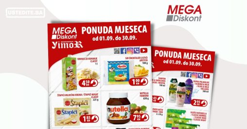 Mega Diskont PONUDA MJESECA septembar 2022 - katalog sniženja 1-30.9.2022.