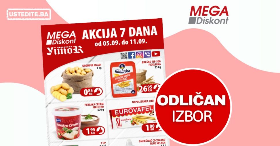Mega Diskont AKCIJA 7 DANA - katalog sniženja 5-11.9.2022.