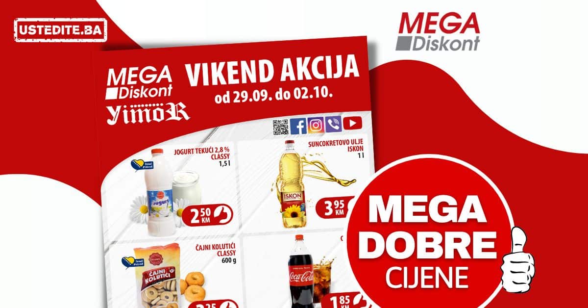 Mega Diskont vikend akcija 29.9-2.10.2022.