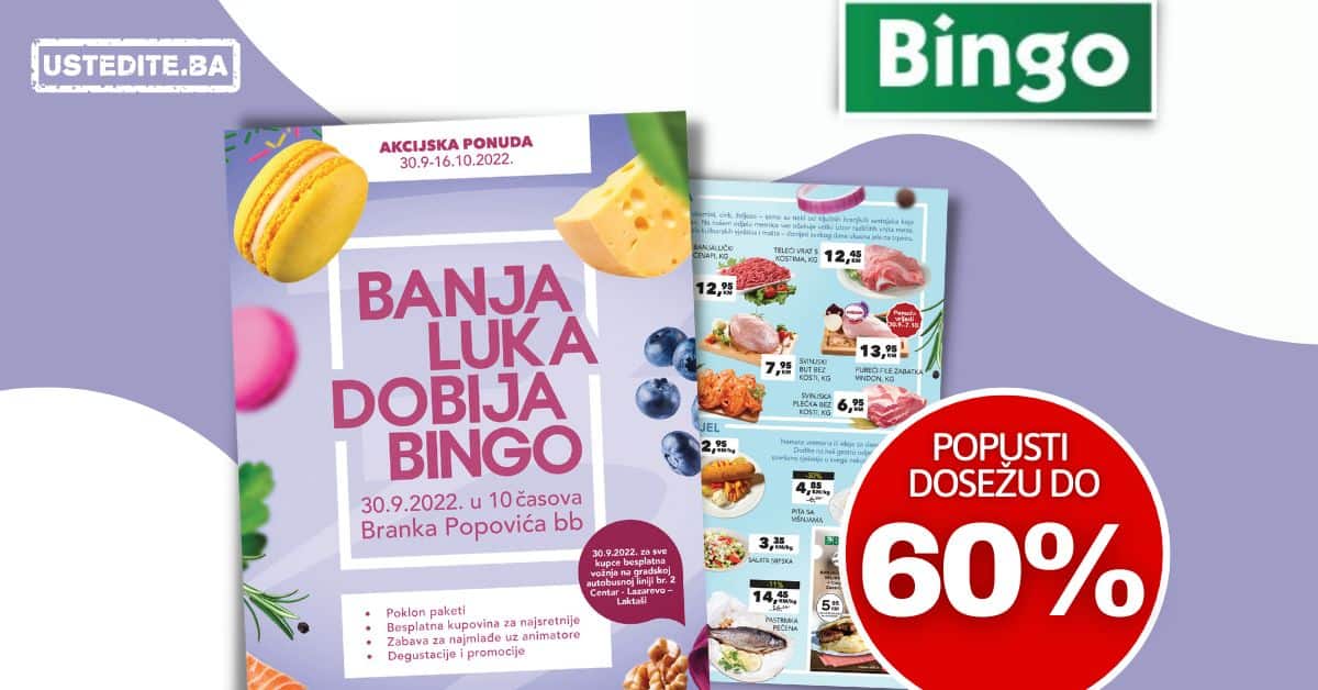 Bingo Banja Luka katalog 30.9-16.10.2022.Bingo Banja Luka katalog 30.9-16.10.2022.