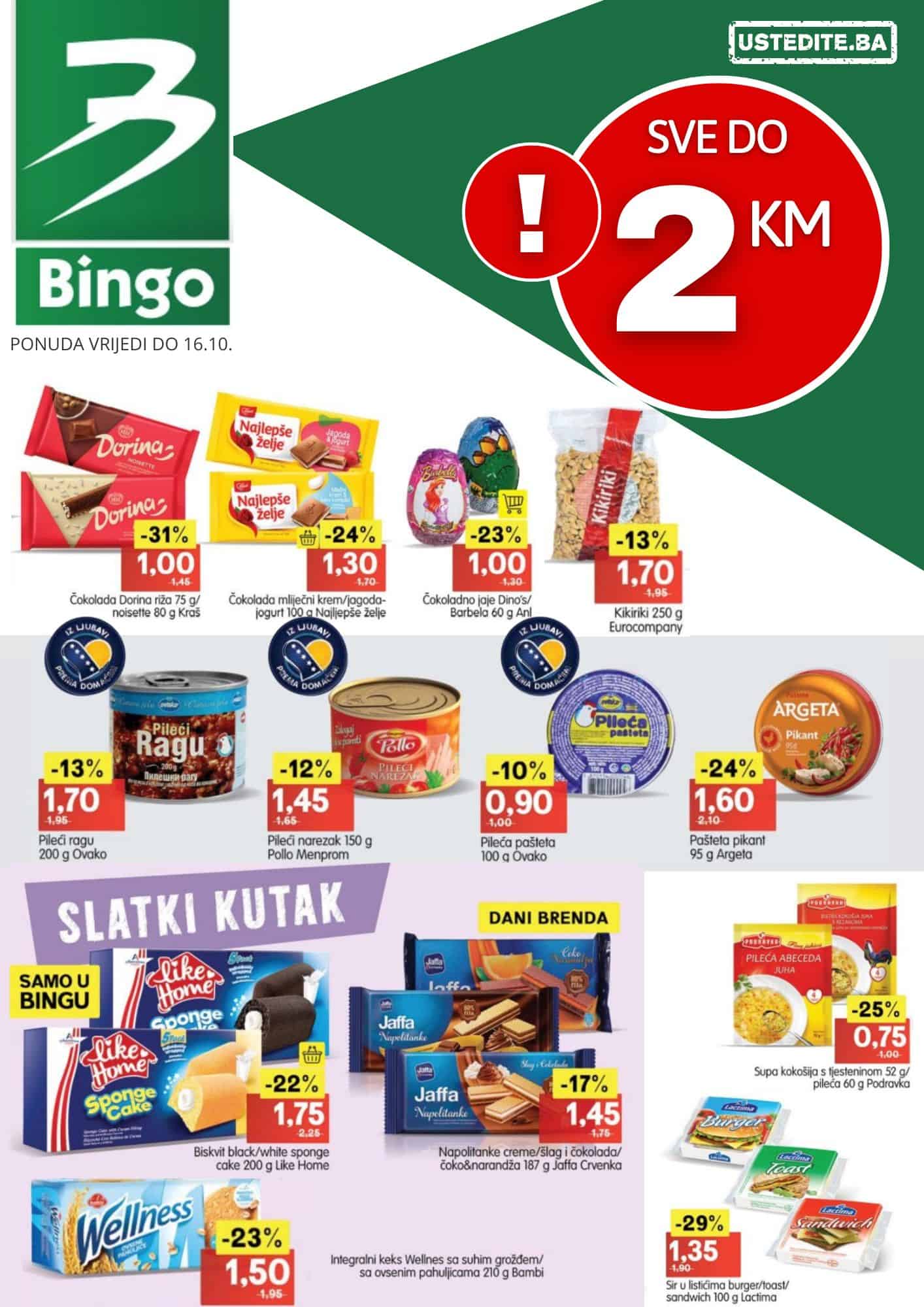 Bingo SVE DO 2 KM - akcija do 16.10.2022.