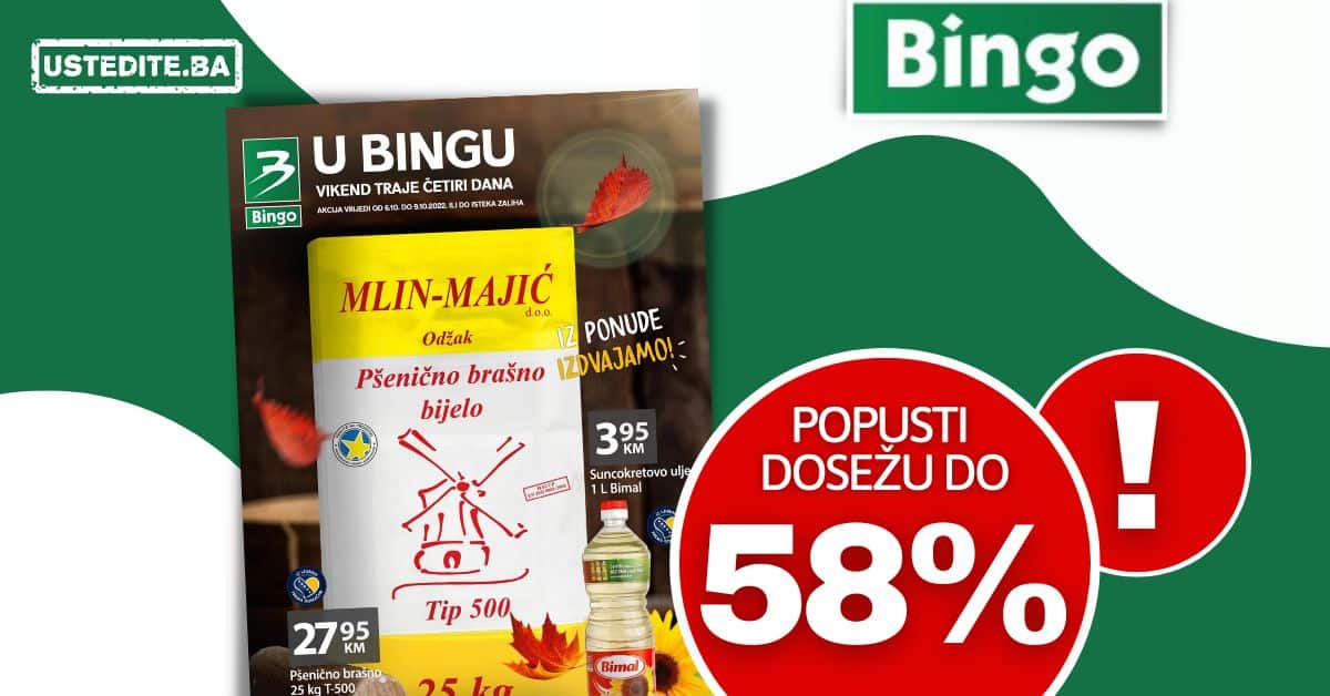 Bingo vikend akcija ð SNIŽENJE do 58% - katalog 6-9.10.2022.