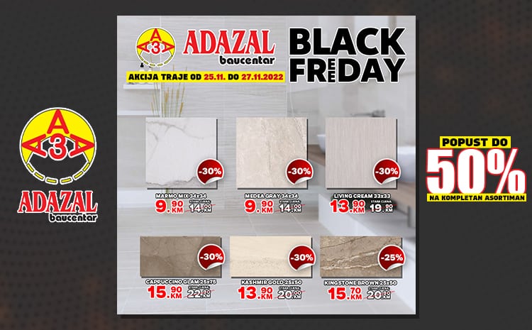 Adazal Black Friday - Adazal Crni Petak 25-27.11.2022