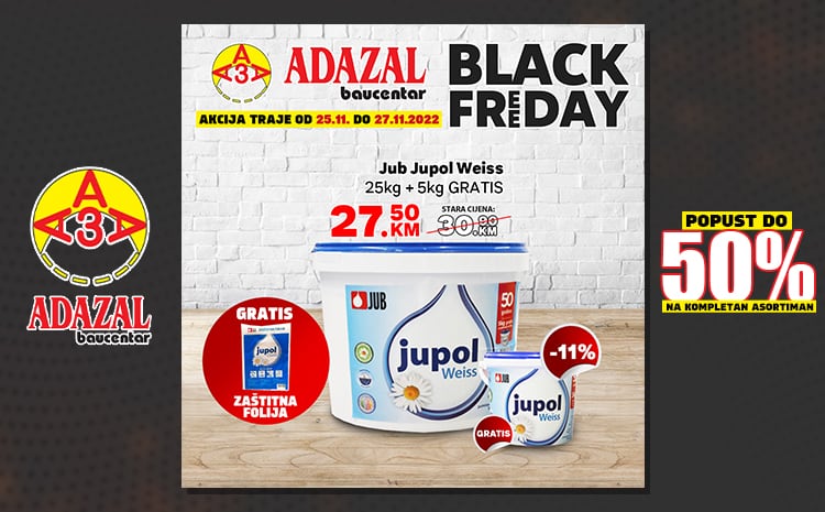 Adazal Black Friday - Adazal Crni Petak 25-27.11.2022 