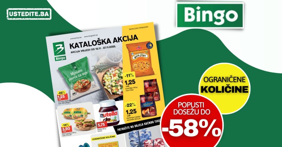 Bingo Katalog NOVEMBAR 2022- akcija sniženja 15-27.11.2022.