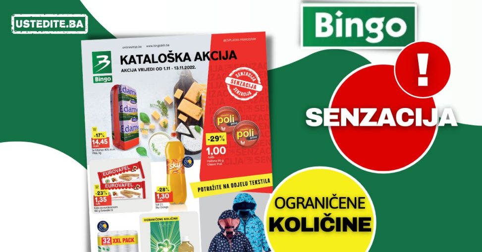 Bingo katalog NOVEMBAR 2022 - akcija sniženja 1-13.11.2022.
