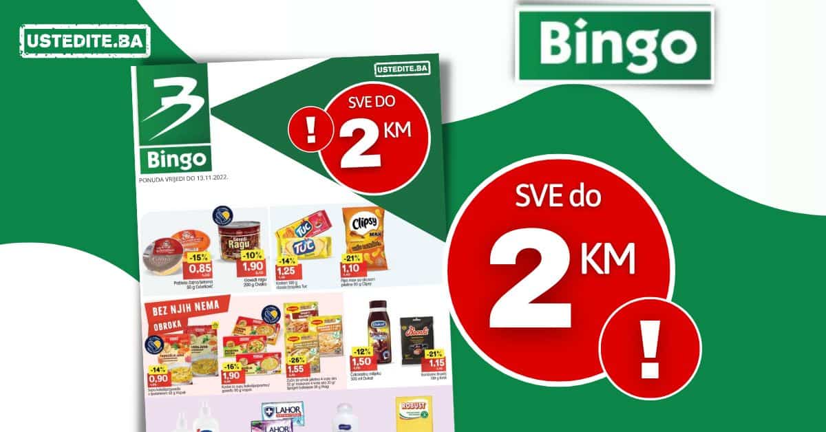 Bingo SVE DO 2 KM - Bingo akcija do 13.11.2022.