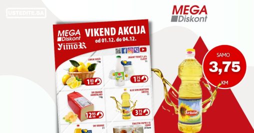 Mega Diskont vikend akcija DECEMBAR 2022 - sniženja 1-4.12.2022.